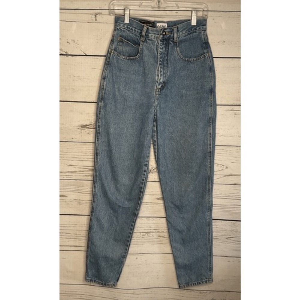 VTG 90s Pierre Cardin Blue High Rise Tapered Leg Mom‎ Jeans Women 6 USA